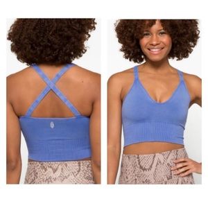 NEW Free People Good Karma Crop Top - XS/S - Blue